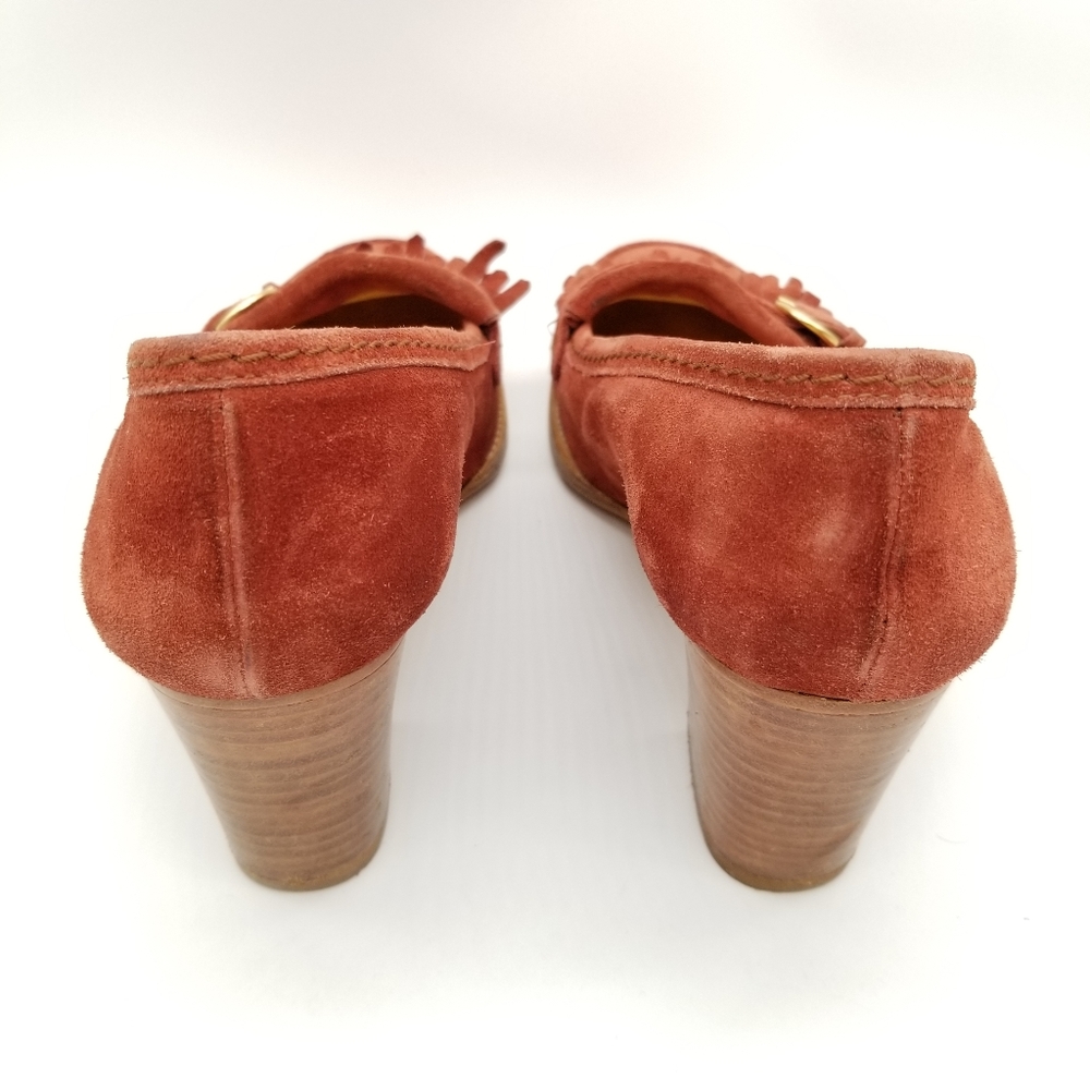 A.P.C. Suede Block Heels Platform Shoes Fringe - image 4